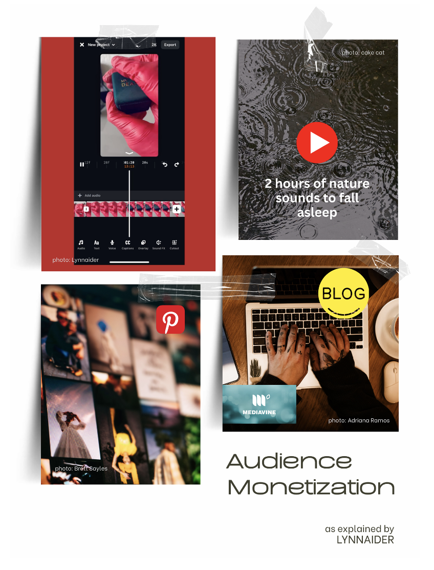 Snapshots of solo business examples using Audience Monetization