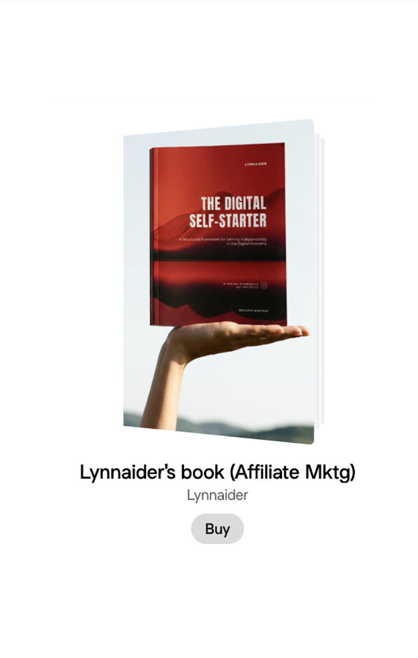 Affiliate Marketing: Lynnaider live example